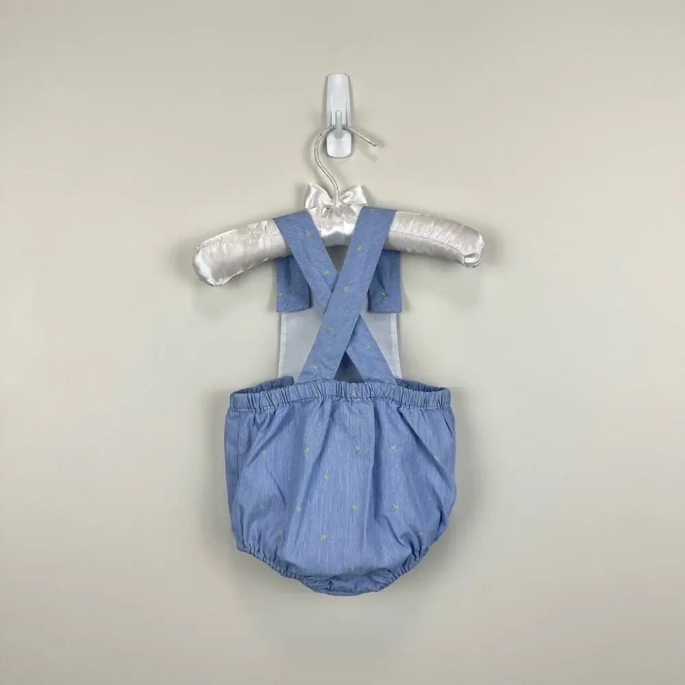 Jacadi Paris Blue Anchor Shortall Romper 3 Months